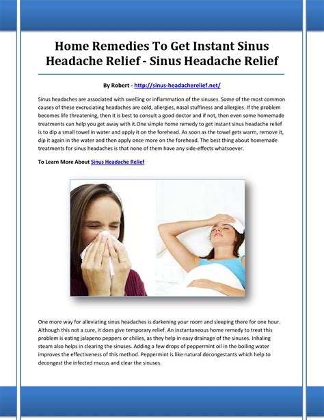 Sinus headache relief by sinusheadacherelief - Issuu