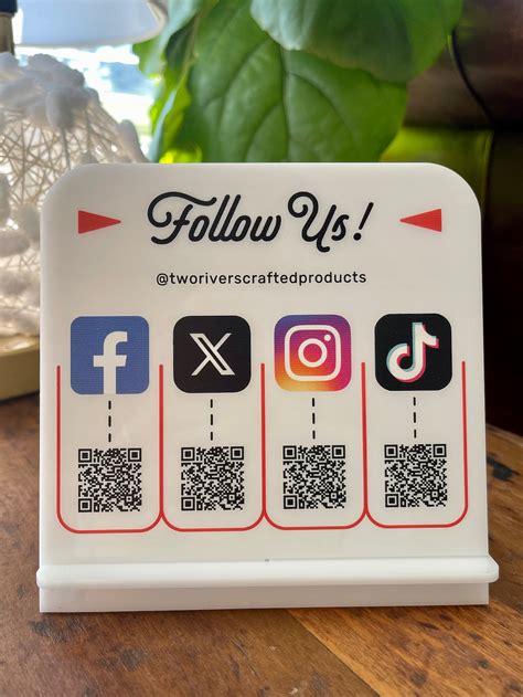 QR Code Social Media Sign, Follow Social Media Us Sign, Instagram