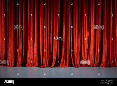 Closed Red Curtains On Stage In Theater Stock Photo Alamy