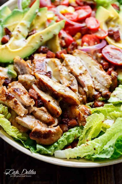 Honey Mustard Chicken Salad With Bacon Avocado Cafe Delites