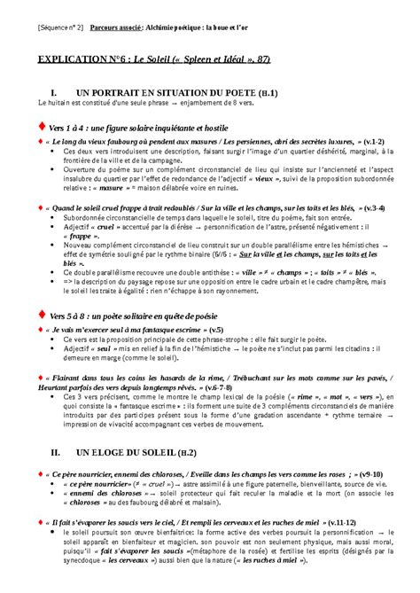 Explication Le Soleil S Quence N Parcours Associ Alchimie