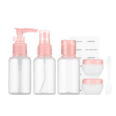 Amazon Miniso Pieces Travel Kit Bottle Set Portable Plastic