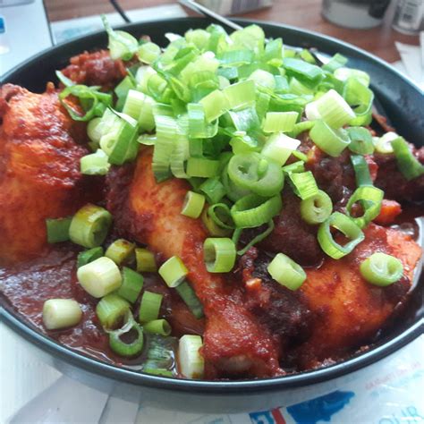 Korean Food Photo Homemade Korean Fire Chicken Buldak On Maangchi