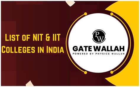 List Of NIT IIT Colleges In India Courses Admission Process