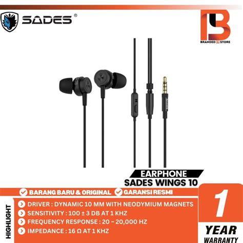 Jual Earphone Gaming Sades Wings 10 SA610 | Shopee Indonesia