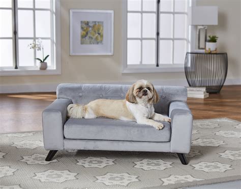 ENCHANTED HOME PET Mason Sofa Dog Bed w/Removable Cover, Grey, Medium - Chewy.com