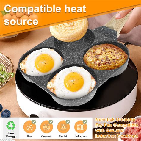 Egg Frying Pan Aluminum 4 Cups Egg Frying Pan Nonstick Mini Egg Cooker Dabnh And Ebay