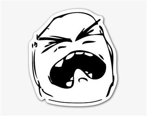 Crying Meme Sticker - Crying Troll Face Png PNG Image | Transparent PNG ...