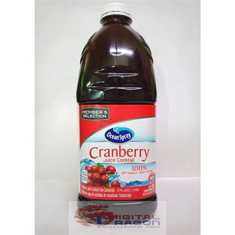 Ocean Spray Cranberry Juice Cocktail 100 Juice Cranberry 100 Vitamin C Blend Of 4 Juices