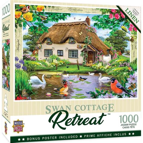 Masterpieces Flower Cottages Swan Cottage Piece Jigsaw Puzzle By