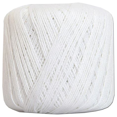 Threadart 100 Pure Cotton Crochet Thread Size 3 Color 1 White