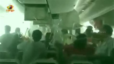 Emirates Plane Crash Inside Video Passengers Rushing Out Of The Plane