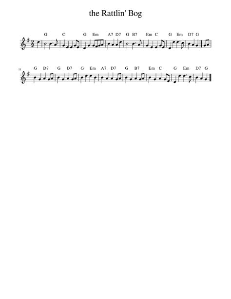 the Rattlin' Bog Sheet music for Piano (Solo) | Musescore.com