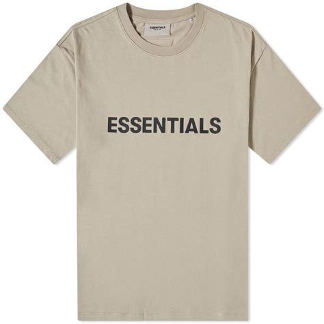 Fear Of God Essentials Front Logo T Shirt Charcoal End Jp