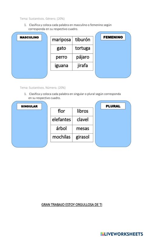 Lenguaje Quizz Segundo Grado Worksheet Live Worksheets