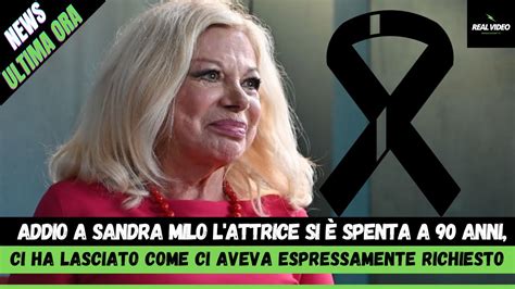 Addio A Sandra Milo L Attrice Si Spenta A Anni Nella Sua Casa