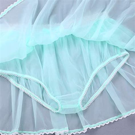 Iiniim Homme Tutu Jupe Culotte Dentelle Transparent Tulle Adulte Sexy