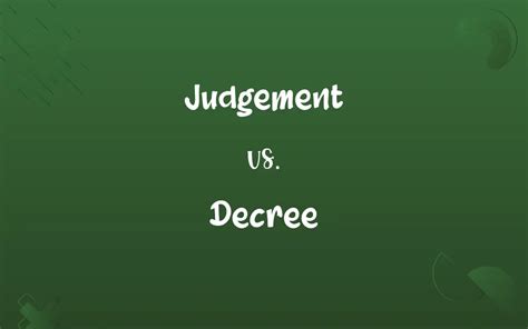 Judgement Vs Decree Know The Difference