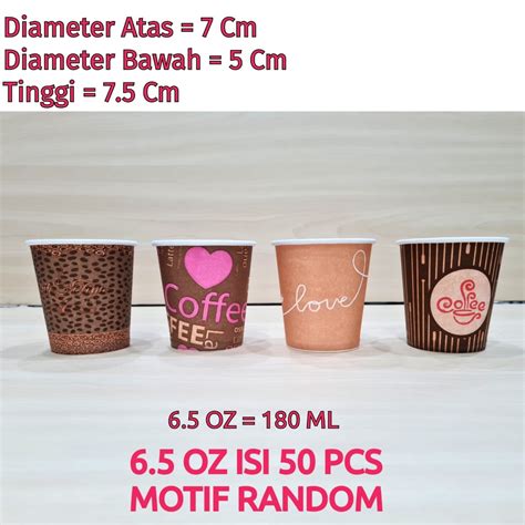 Jual Hot Paper Cup Oz COLOUR PT Isi Pcs Shopee Indonesia