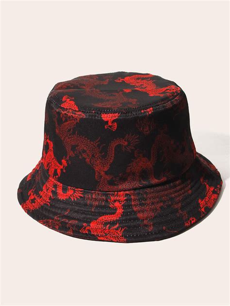 Guys dragon pattern bucket hat – Artofit