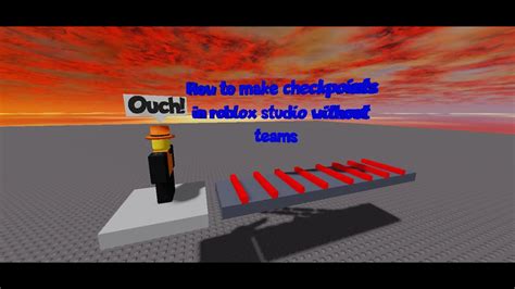 How To Make A Checkpoint Without Teams In Roblox Studio Youtube