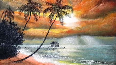 Beach Landscape Drawing at GetDrawings | Free download