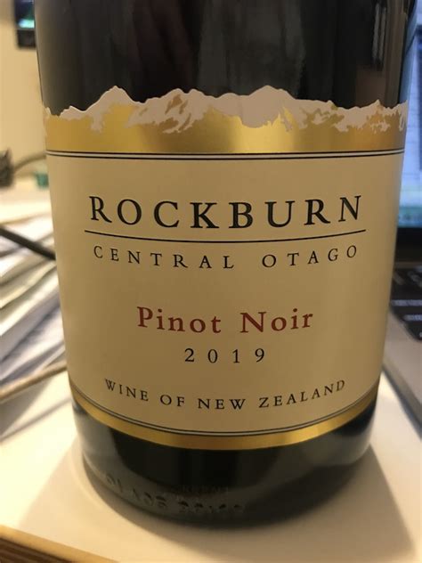 Rockburn Central Otago Pinot Noir 2019 Yvonne Lorkin Wine Food