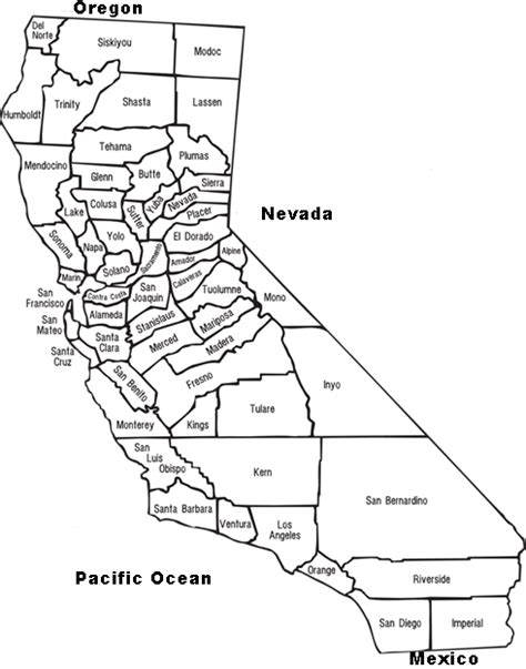 Southern California Counties Map