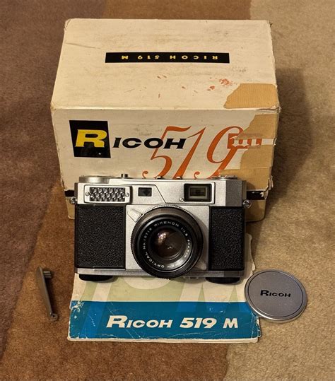 Vintage Ricoh 519 M 35mm Film Camera W Rikenon 45mm F19 Riken Lens