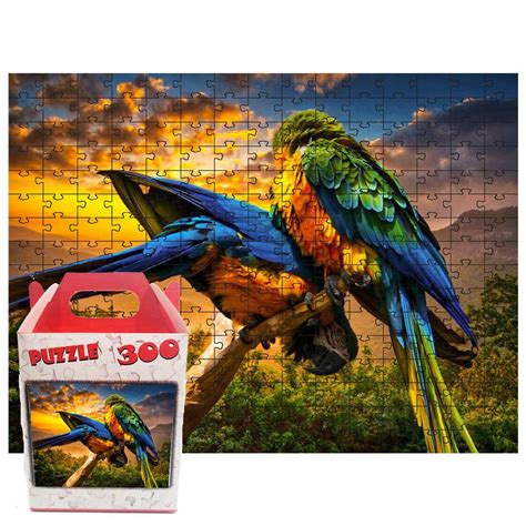 Quebra Cabeça De 300 Peças - Quebra-cabeça Puzzle Pássaros Coloridos de 300 peças | MadeiraMadeira