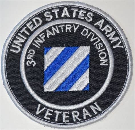 US Army 3rd Infantry Division Veteran Patch - Decal Patch - Co