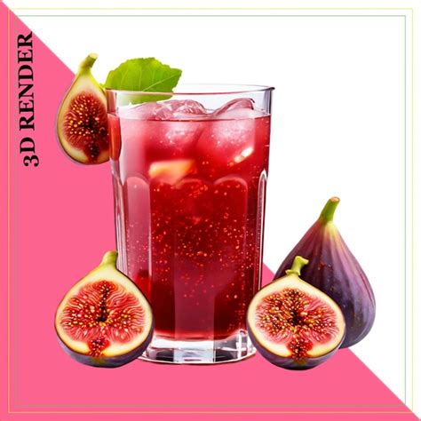 Premium PSD | Fig Juice Benefits Transparent With Clear Background ...