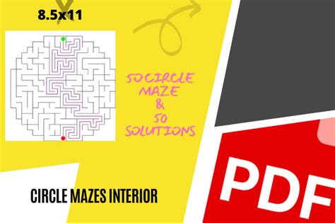 Kids Activity Interior Circle Mazes 6x9″ Graphic By Prottayon