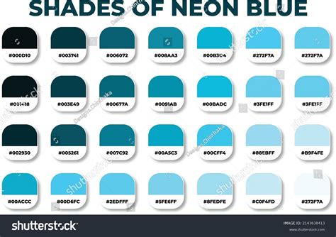 Blue Color Palette Rgb Hex Color Stock Vector (Royalty Free) 2143638413 ...