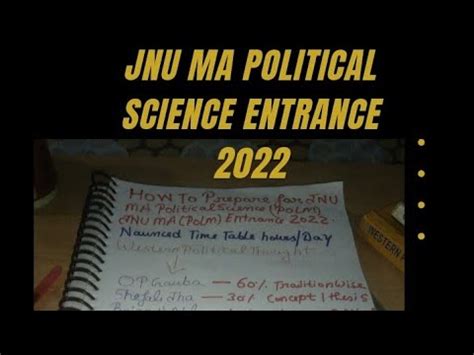 Jnu Ma Political Science Entrance Ma Polm Syllabus Books