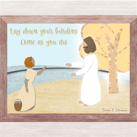 Lay Down Your Burdens Jesus Christ Heals You Religious Art Etsy