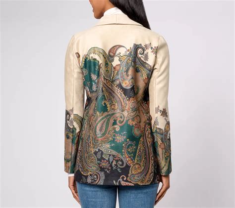 GRAVER Susan Graver Petite Printed Suede Shawl Collar Jacket - QVC.com