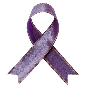 Purple Ribbon For Pancreatic Cancer, Icon, Purple, Ribbon PNG ...