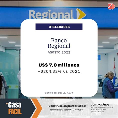 En Agosto Las Utilidades Del Banco Regional Crecieron Bancos