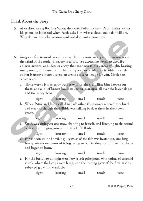 The Green Book PDF Download Study Guide | Progeny Press Literature Curriculum