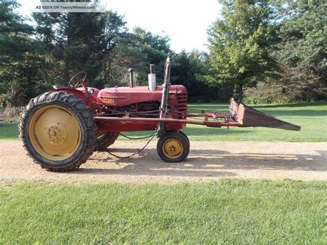 Antique 1951 Massey Harris 30 Farm Tractor With Rare Loader Vintage