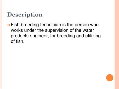 Ppt Fish Breeding Technician Powerpoint Presentation Free Download