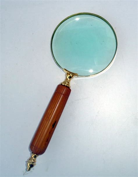 Antique Style Brass Big Magnifying Glass Magnifier Christmas Etsy