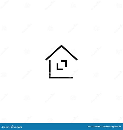 House Minimalistic Vector Logo Stock Vector - Illustration of symbol ...