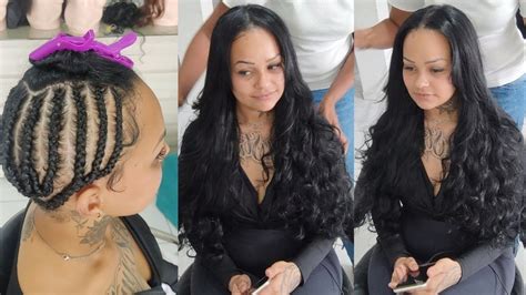 Colocação de Entrelace Disfarce Sew in Weave Tissage YouTube