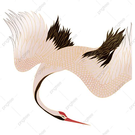 Hand Painted Material Png Transparent Simple Hand Painted Crane