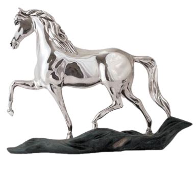 Silver Horse Statue, Leg Up | DArgenta | Unique Gifts | Home Decor