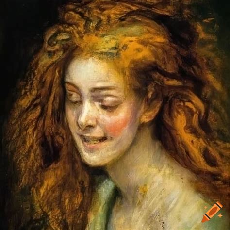 Colorful Charcoal Portrait Of A Woman With Messy Hair On Craiyon