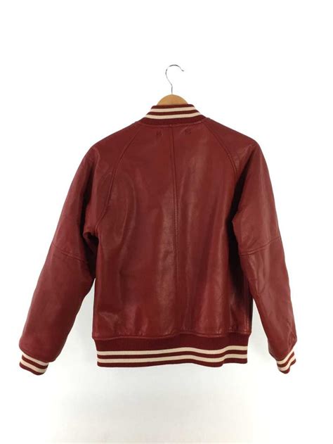 Avirex Stadium Cowhide Red Varsity Jacket Theavirex