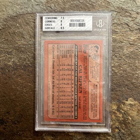 Cal Ripken Jr Bgs Nm Mt Topps Traded T Rookie Card Rc